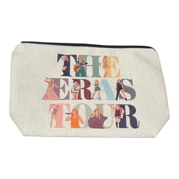 Taylor Swift The Eras Tour Canvas Makeup Travel Bag Fan Made - Picture 2 of 3